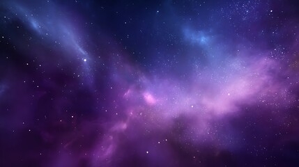 Purple nebula galaxy space stars cosmic dust cloud astronomy background wallpaper © ShaYan