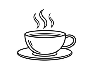 Fototapeta premium icon minimalist coffee vector