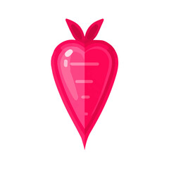 Flat 2D icon Vector illustration, flat design, animation design, minimalist design, clipart, A Simple flat 2D icon of a turnip illustration isolated on a transparent background, EPS format