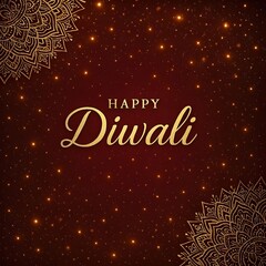 Luxury diwali background and golden sparkles.
