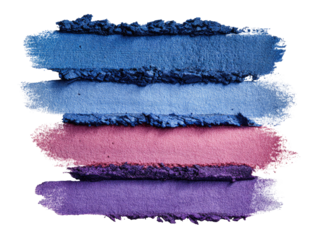 Streaked eyeshadows in cool tones
