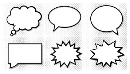 Fototapeta premium 3D Comic Bubble Vectors