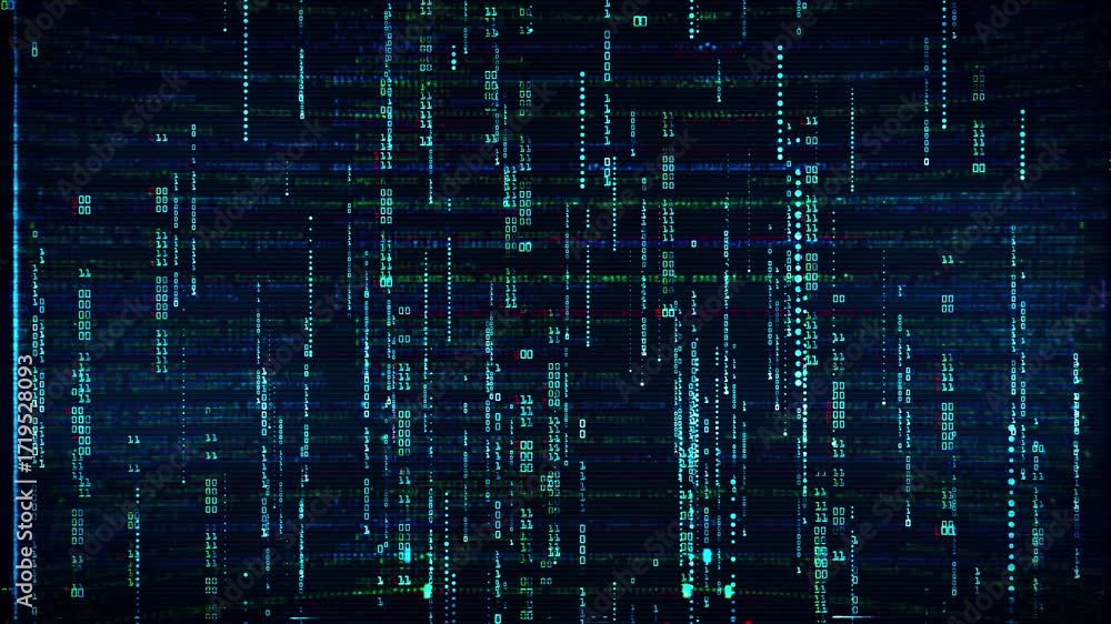 Poster computer hacking tech background with hacker program and binay code