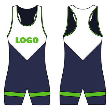Men's wrestling singlet mockup editable template