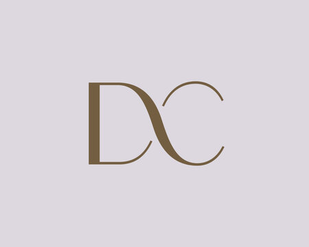 DC letter logo icon design. Classic style luxury initials monogram.