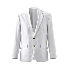 Sharp modern white blazer with gold buttons offers timeless elegance and professional style for any occasion