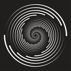 Spiral line pattern creating vortex motion effect