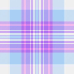 Soft pastel plaid pattern. A versatile textile design featuring light blue, lavender, and pink hues, perfect for backgrounds, fabrics, and digital art.