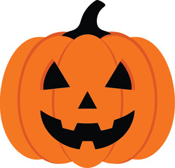 Happy halloween jack o lantern pumpkin smiling face scary spooky autumn festival decoration vector