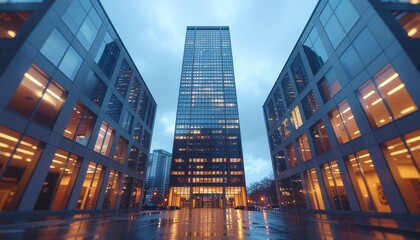 Modern Cityscape A Towering Architecture in the Heart of the Metropolis