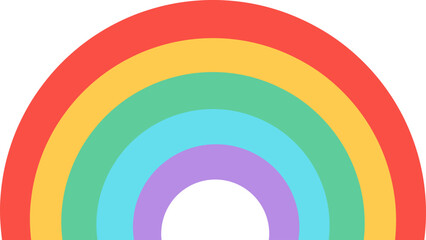 Obraz premium cute colorful pastel rainbow cartoon vector illustration