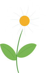 cute spring summer blossom flower vector cartoon illustration