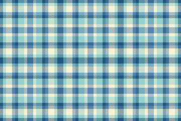 Minimal seamless textile background, december plaid pattern tartan. Poncho check texture vector fabric in light and cyan colors.