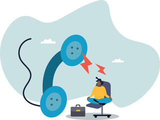 Job interview via phone call or conference meeting on telephone .about a man and his life.