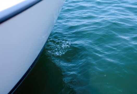 Boat hull water bubbles detail. - Powered by Adobe