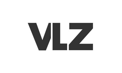 VLZ logo design template with strong and modern bold text. Initial based vector logotype featuring simple and minimal typography. Trendy company identity.