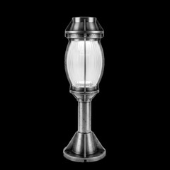 Vintage style table lamp with warm light isolated on transparent background