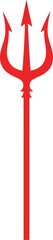 Obraz premium Satanic trident symbol of power evil weapon fierce devilish icon isolated object vector