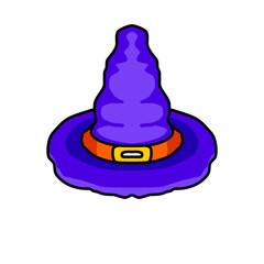 witch hat with bright colors, retro concept