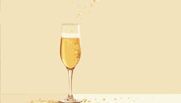 Sparkling Celebration Drink with Golden Bubbles