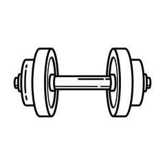Dumbbell Fitness Icon Vector for Gym Workout and Strength Training