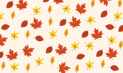 Obraz premium autumn leaves seamless pattern