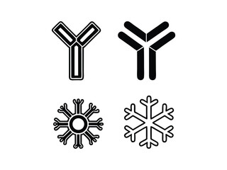 Antibody vector silhouette illustration isolated on white background