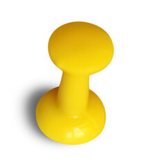 Isolated Yellow Push Pin
