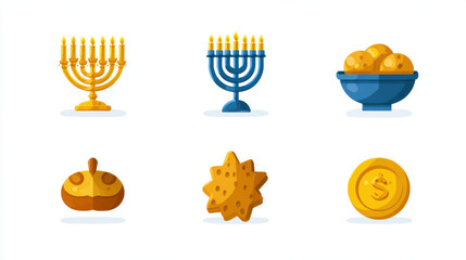 Celebrate Hanukkah for interfaith families with traditional symbols like menorahs, delicious treats, and festive coins that bring joy and unity