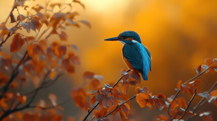 Fototapeta premium Kingfisher waiting for her next turn