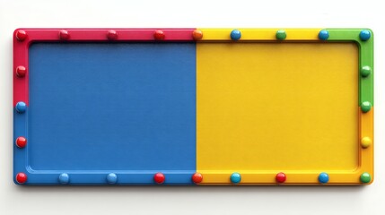Colorful Educational Tray with Bold Shapes for Learning Activities