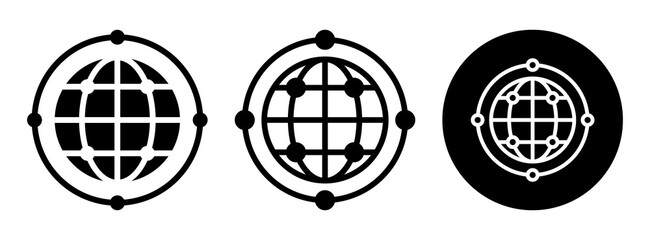Global Network Icon Collection Glyph & Mixed Style