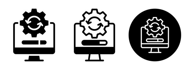 System Update Icon Collection Glyph & Mixed Style