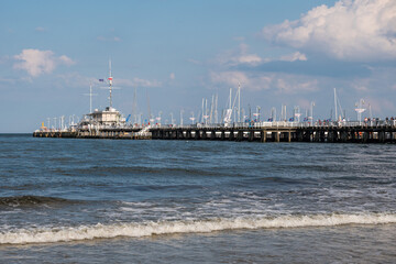 White wooden pier in Sopot, Poland