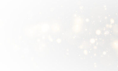 Fototapeta premium Abstract glowing dust particles with sparkling confetti, stardust shine and magical glitter, transparent PNG effect for elegant Christmas card, holiday background and festive celebration design.