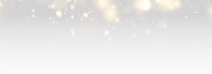 Bright luminous particles with golden glitter PNG.