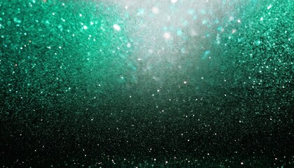 Fototapeta premium green and white grainy background black dark green jade emerald teal mint agua white abstract background noise grain particle color gradient ombre shadow blurred shimmer glitter light