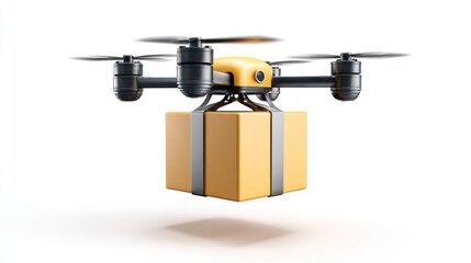 Drone carrying a package