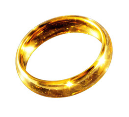 Golden ring, glowing, detailed, circular,  powerful