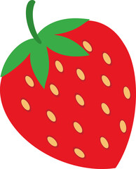 cute strawberry fruit vector cartoon illustration