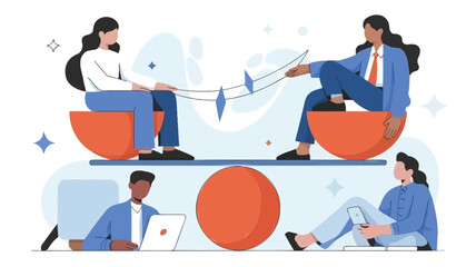 Balancing business and personal life with digital tools for harmony in corporate workspace and