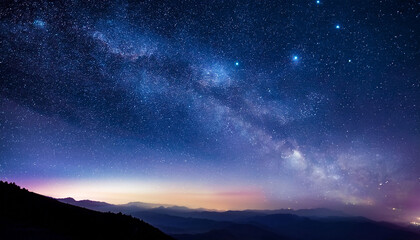 Fototapeta premium Night Sky With Stars And Nebula