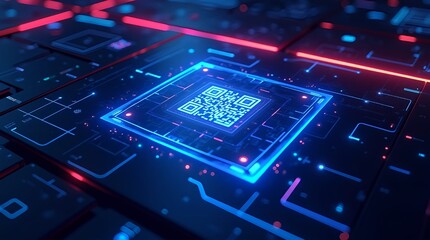 AI-generated image of a futuristic tech product with bold tones, luminous accents, and a sleek, commercial design.