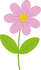 cute spring summer blossom flower vector cartoon illustration
