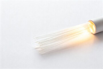 Fiber Optic Lamp Isolated on White Background &ndash; Modern Decorative Lighting for Ambiance and Style

