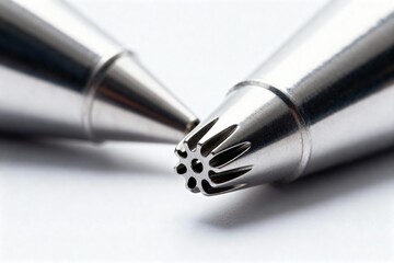 Pastry Tip Set Isolated on White Background &ndash; Essential Baking Tool for Cake Decoration

