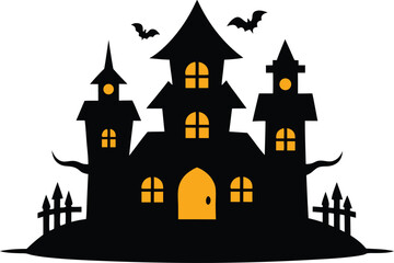 Halloween house vector illustration