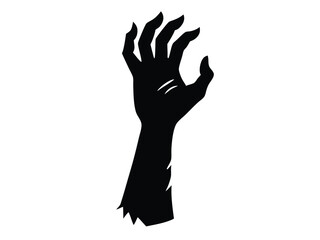 zombie arm silhouette icon design on white background