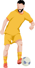 Fototapeta premium Vector Illustration of a Soccer Player in Motion