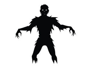 zombie silhouette icon design on white background
